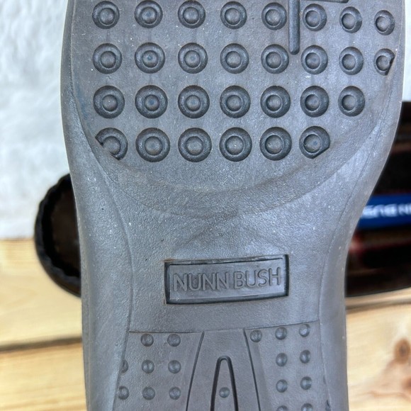 Nunn Bush Mens Size 10 Slippers Eddie Mocassin Brown Leather Faux Fur Plaid - Picture 12 of 14